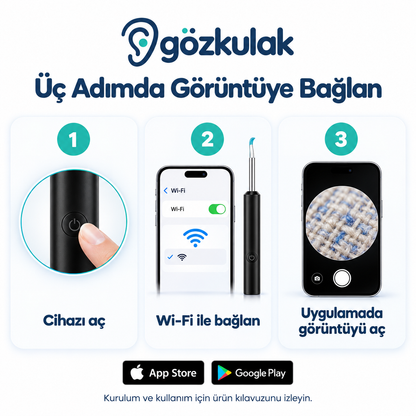 GözKulak Kameralı Kulak Temizleme Seti