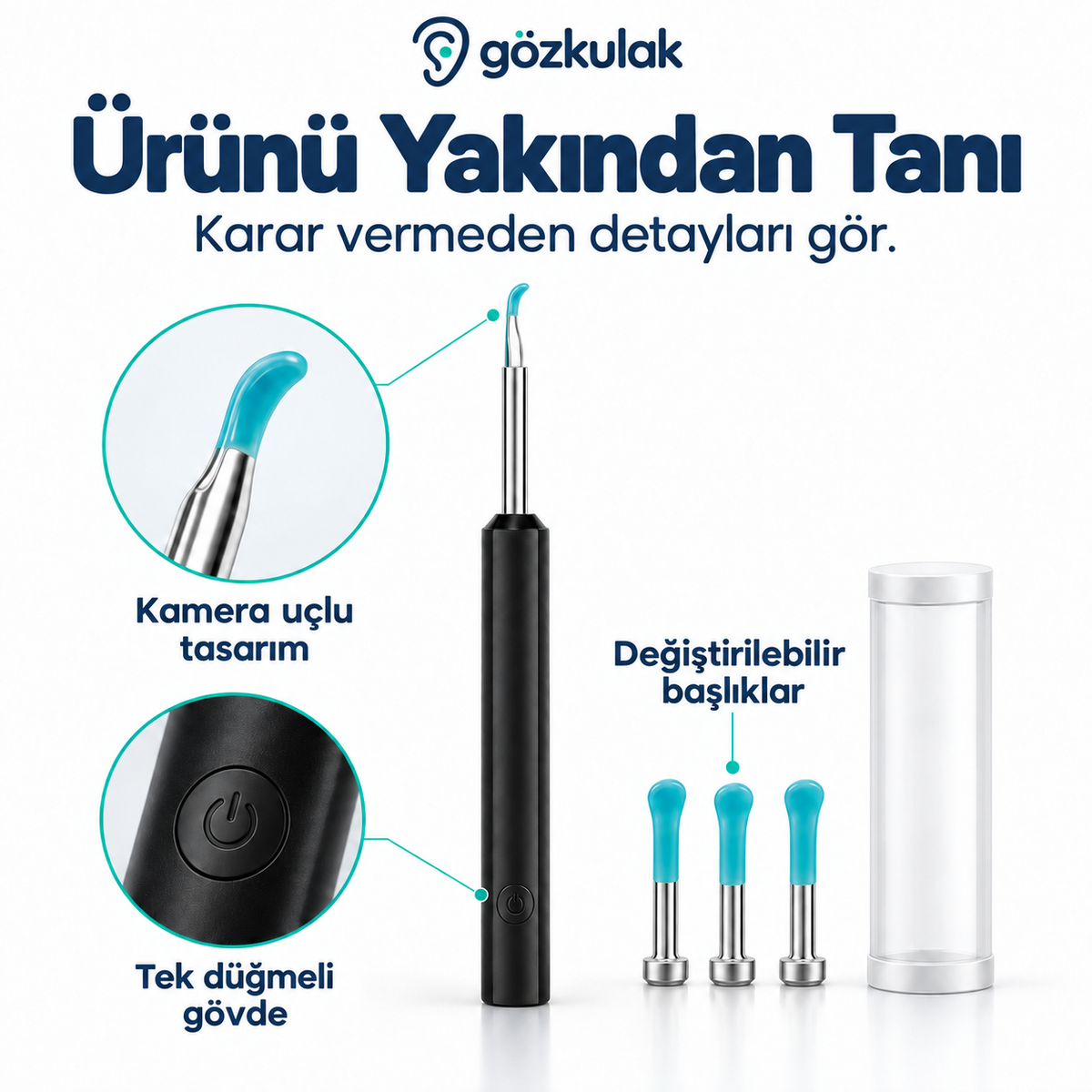 GözKulak Kameralı Kulak Temizleme Seti