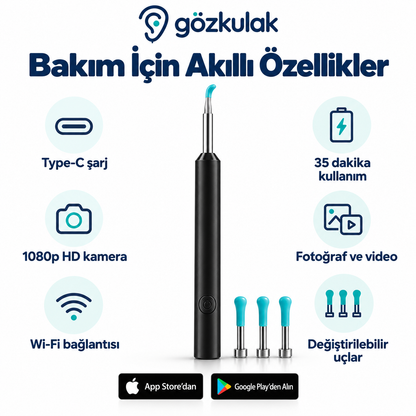GözKulak Kameralı Kulak Temizleme Seti